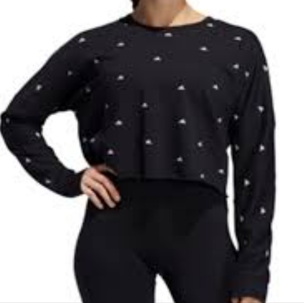 Adidas Crop Top Sweatshirt Size XL - Picture 1 of 4